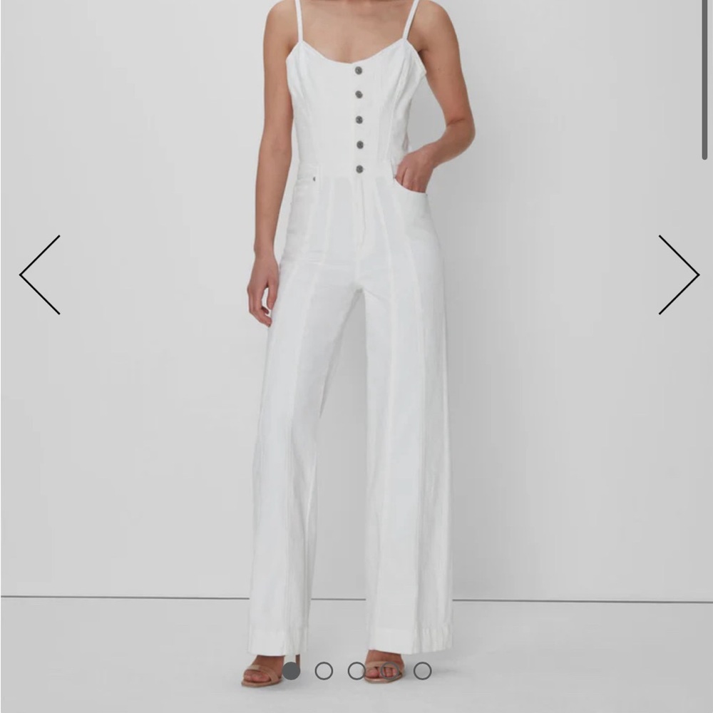 BUSTIER JUMPSUIT IN WHITE 7 for all mankind